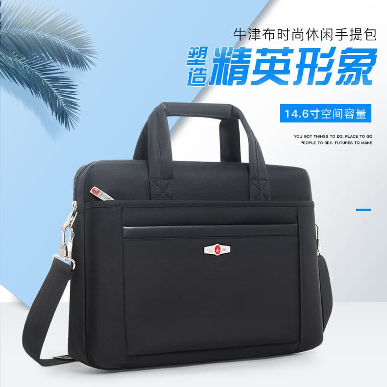Pasta masculina bolsa de negócios feminina à prova d'água Oxford bolsa de arquivo giratória grande capacidade bolsa de s