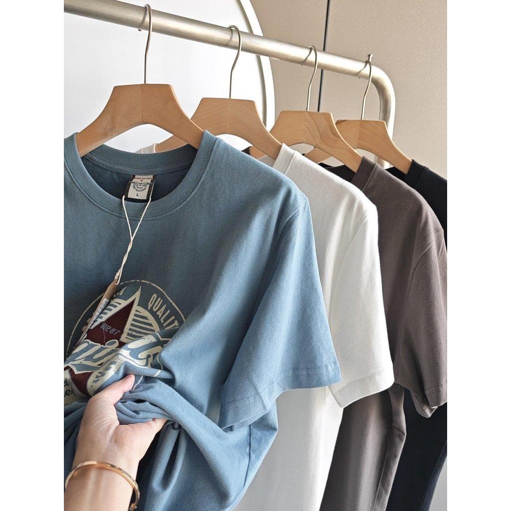 HK Produto Pin P Order American Letter Printing 26 Primavera Verão Masculino Casual Gola Redonda Manga Curta Camiseta To