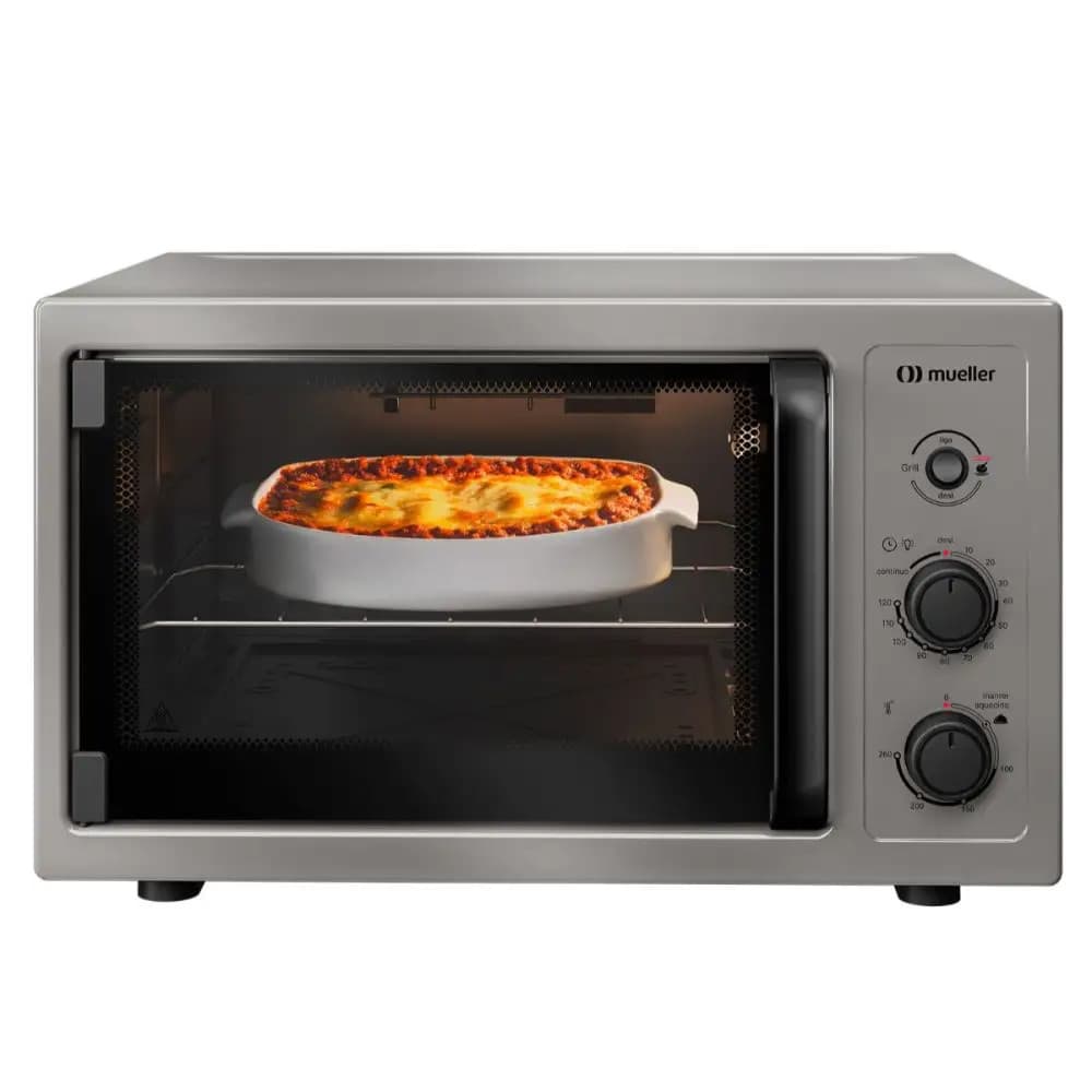 Forno Elétrico de Bancada Mueller Titânio MFB50B 50 Litros com Grill