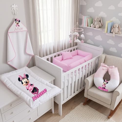 Kit Ninho Personalizado com Almofada - Colchonete - Toalha Para Seu Bebe