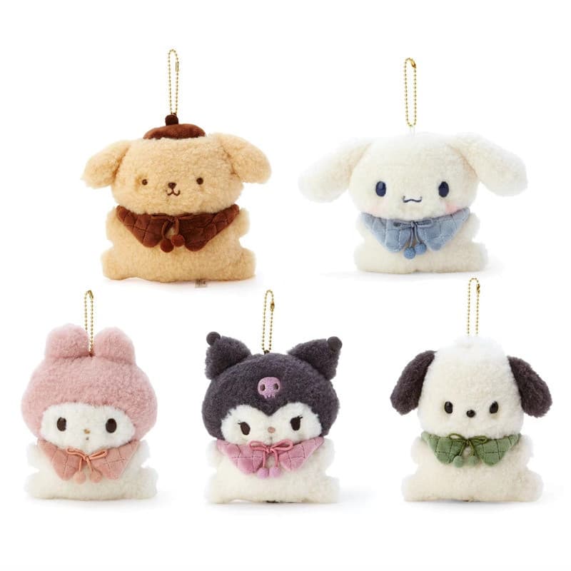 Kawaii Sanrio Kuromi My Melody Cinnamoroll Brinquedos De Pelúcia De Canela Chaveiro Fofo Porta-Chaves Pingente De Aniver
