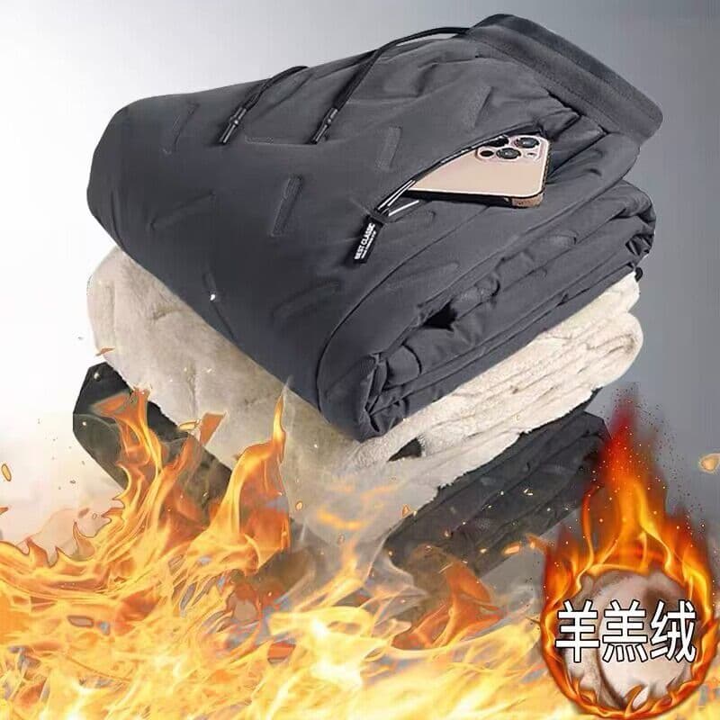 Inverno cordeiro para baixo calças de algodão lã masculina Extra grosso quente Leggings calças soltas tamanho grande Cas