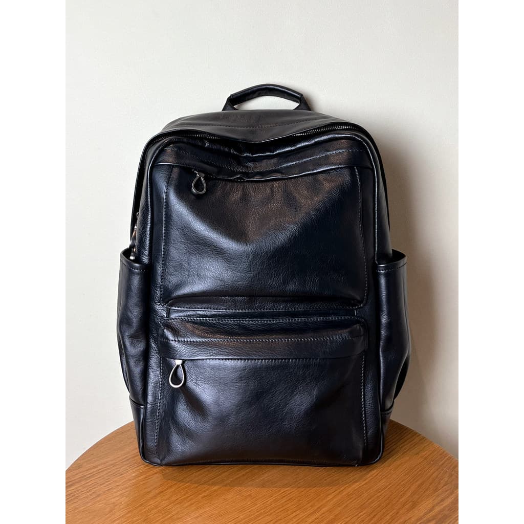Viagem de negócios grande capacidade mochila de couro genuíno primeira camada mochila masculina saco de computador saco
