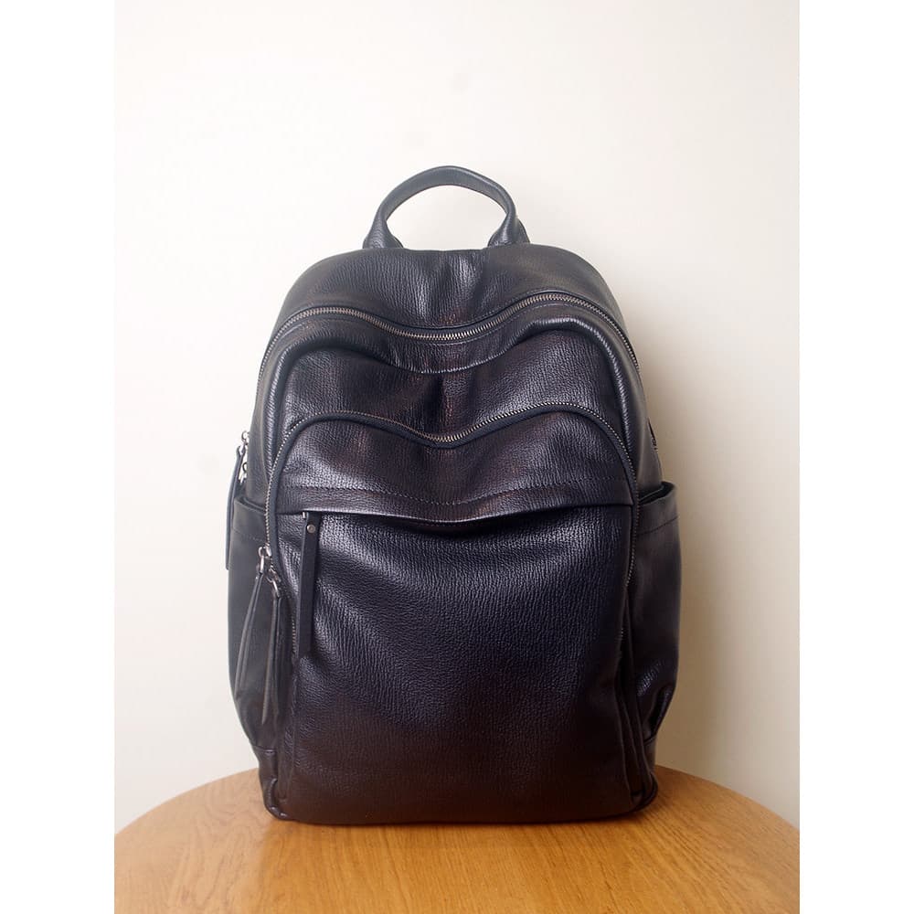 Mochila de viagem de couro genuíno masculino High-End mochila grande capacidade 2025 novo estilo primeira camada saco ma