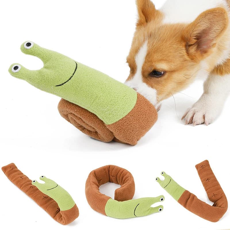 Brinquedo Caracol com Velcro e Local para Petiscos - Pets – Enriquecimento Ambiental para Cachorros