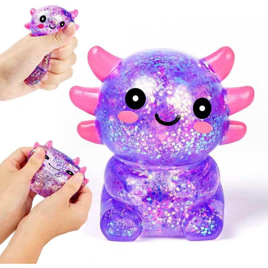 Malte Açúcar Cheio Bonito Axolotl Mole Bolas De Estresse Elástico Espremer Sensorial Brinquedo Alívio Do Brinquedos Para