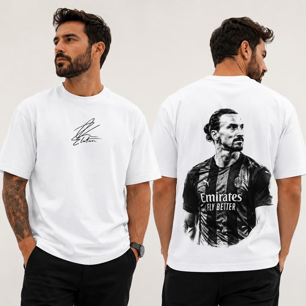 Camiseta Masculina Zlatan Ibrahimovic 100 % Algodão Estampa Futebol Casual dia a dia Camisa  Craque