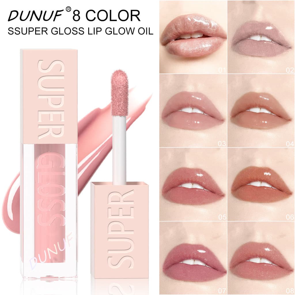 DUNUF Cross-Border Fornecimento Exclusivo Espelho Brilho Labial Brilho Labial Hidratante Hidratante Óleo Labial Dudu Lip