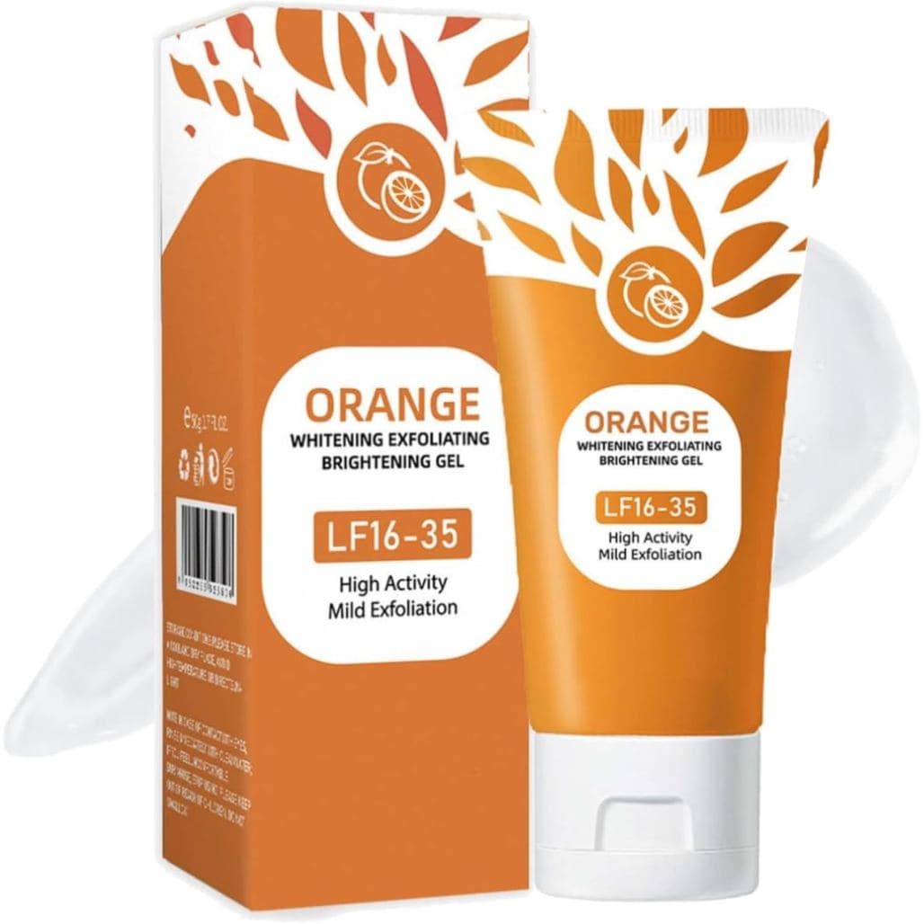 Géis Esfoliantes de Laranja, Gel Corporal Clareador de Pele, Gel Esfoliante para Todos os Tipos de Pele, Géis Esfoliante