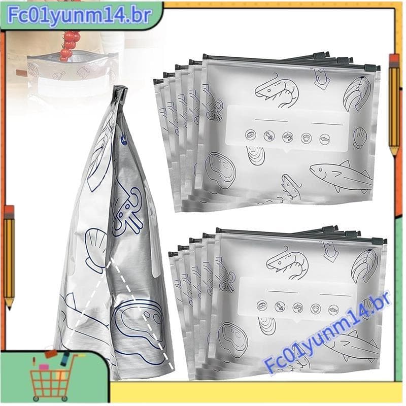 Bolsas Reutilizáveis Com Zíper A Vácuo , 30 Peças , Sacos De Armazenamento Seláveis De Folha De Alumínio Selávels Pé