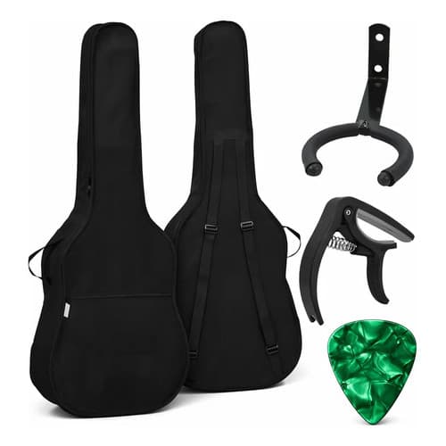 Kit Capa Bag Violão + Capotraste + Suporte Parede + Palheta