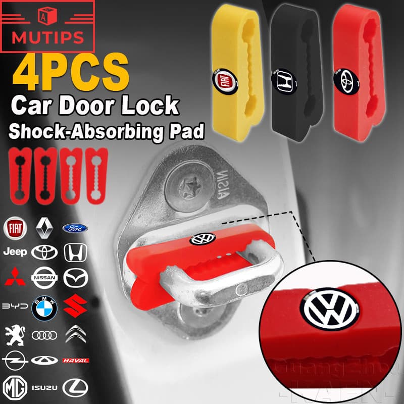 Almofada De Absorção De Choque Para Fechadura De Porta De Carro , Faixa Protetora De Silicone