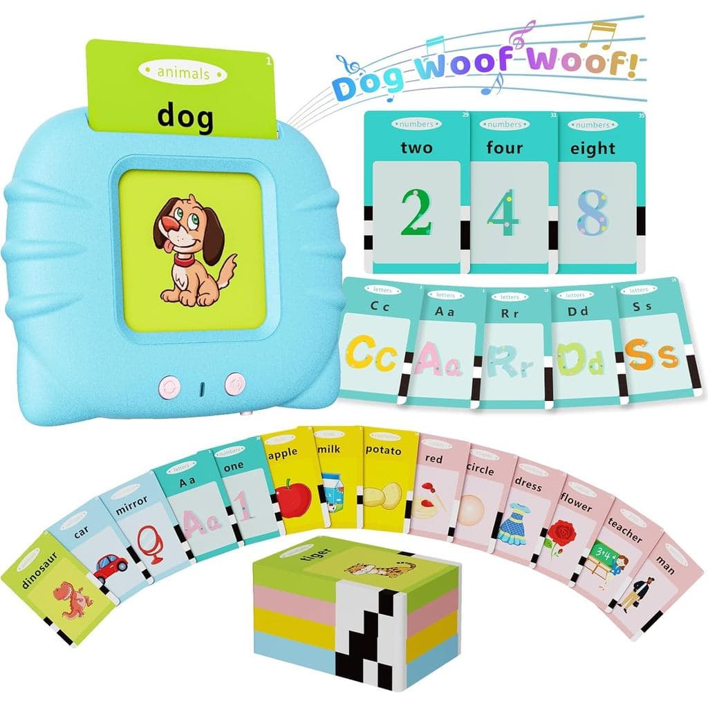 Aullsaty Brinquedos para Crianças Pequenas, Cartões Didáticos Falantes para Meninos e Meninas de 1 a 6 Anos, Brinquedos
