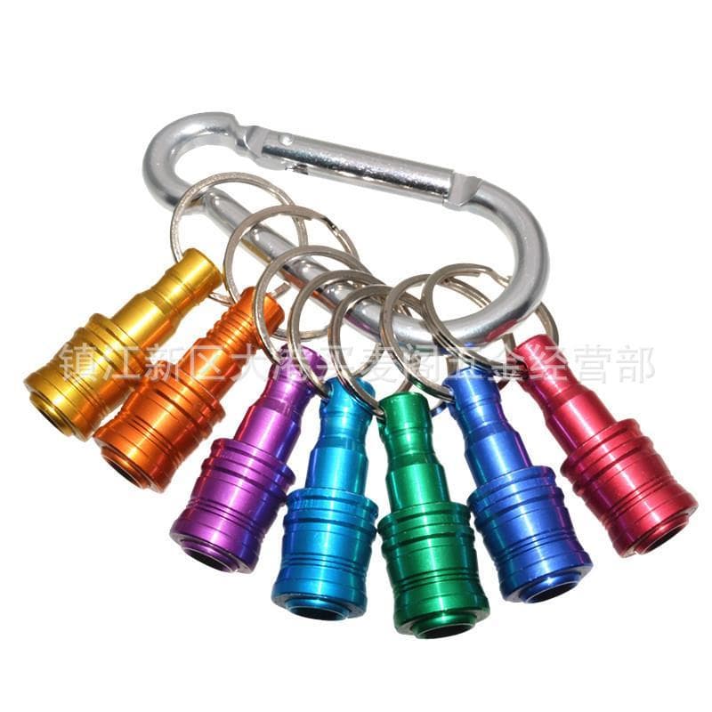 Adaptador de chaveiro colorido liga de alumínio adaptador de liberação rápida conjunto de mosquetão adaptador de cabeça