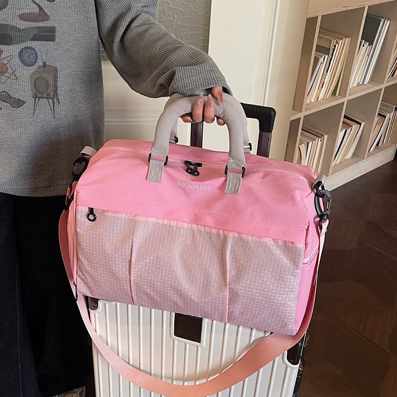 Bolsa de viagem portátil de grande capacidade, moda feminina, armazenamento de viagem de curta distância, bolsa de bagag