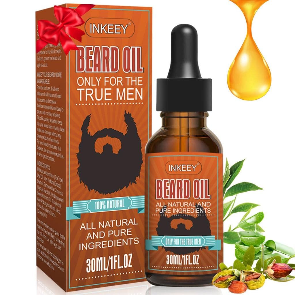 Óleo para Crescimento de Barba para Homens - Óleo Condicionador de Barba Rico em Óleo de JOJOBA e Óleo de Amêndoa Doce c
