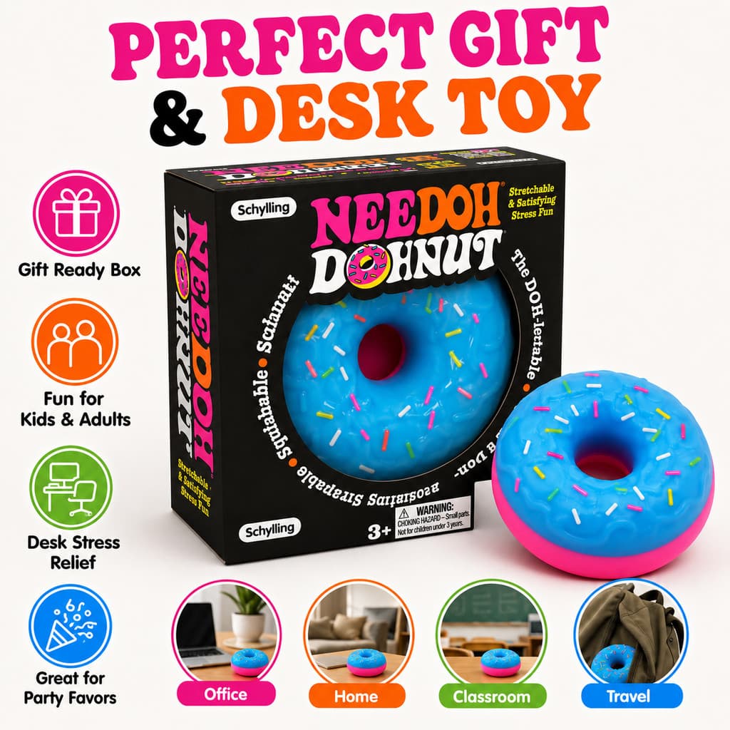 Donut, pitada de música, recuperação lenta, ferramenta útil de descompressão, descompressão sensorial, brinquedo