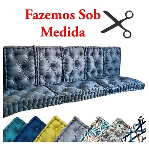 ALMOFADA 40x35 X 10 CM  FUTÓN TURCA CHEIA SUEDE VELUDO PARA ASSENTO DE BANCO OU CADEIRA