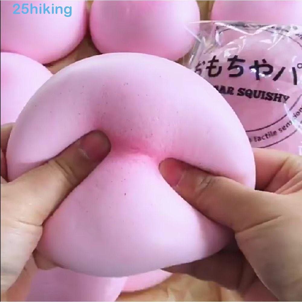Brinquedo Mole De Pães De Caminhada , Pão Simulado De Pitada , Sensorial De Dedo De Sucção Rosa De Ascensão Lenta