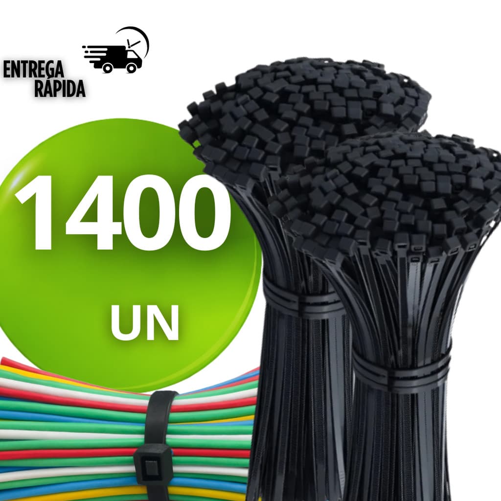 Kit Abraçadeira 3,5 x200mm Plástica Preto Nylon Abraçadeira para uso Automotivo, Som, Alarmes, Chicotes