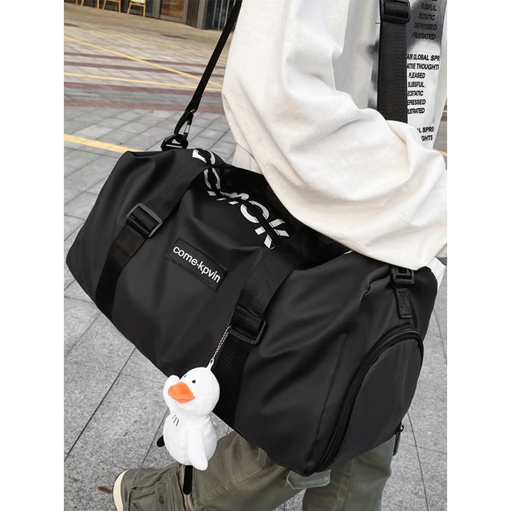 Street Wear Bolsa de viagem portátil de grande capacidade masculina Casual simples bolsa de ginástica esportiva elegante