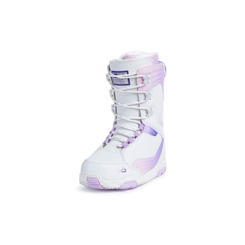 WS folheado sapatos de esqui feminino rendas adulto gradiente cor folheado botas de esqui à prova dwaterproof água quent