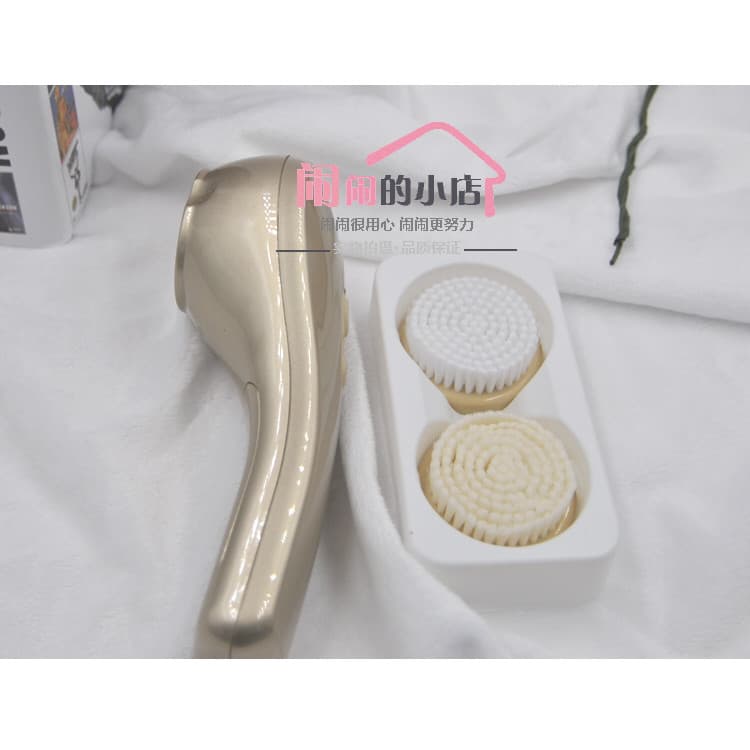 Genuíno rosa Linkai Silicone limpador Facial lavadora de rosto dourado Local ouro escova cabeça ferramenta limpa remover