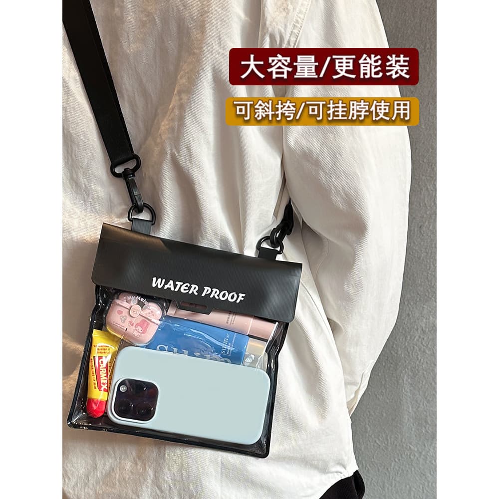 Bolsa à prova d'água para celular, tela sensível ao toque, foto, natação, dedicada, capa à prova d'água, mergulho à beir