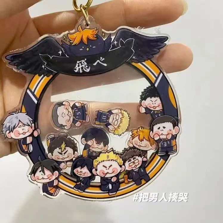 2025 Anime Haikyuu Shake Chaveiro Hinata Shoyo Tobio Kageyama Kei Tsukishima Kozume Kenma Kuroo Tetsurou Bolsa Acrílico