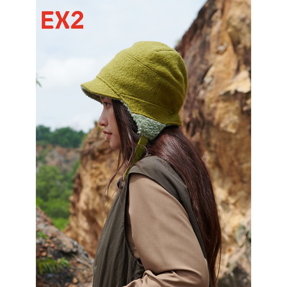 Ex2 ex2 ex2 chapéu de cobertura de orelha feminino inverno Cashmere chapéu masculino estilo japonês alto frio quente ros