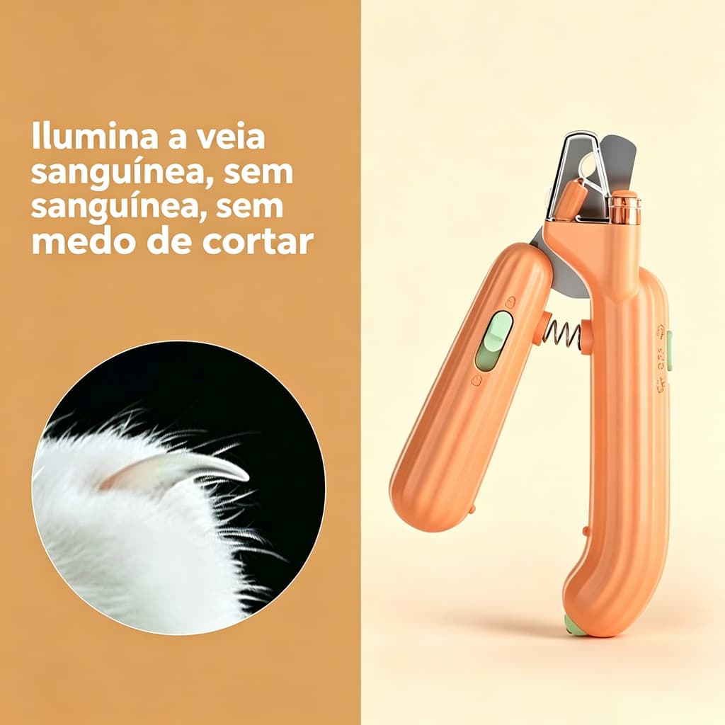 Placa cortadora de unhas para cães e gatos e Kit de lixa com luz LED de corte completo pronta entrega