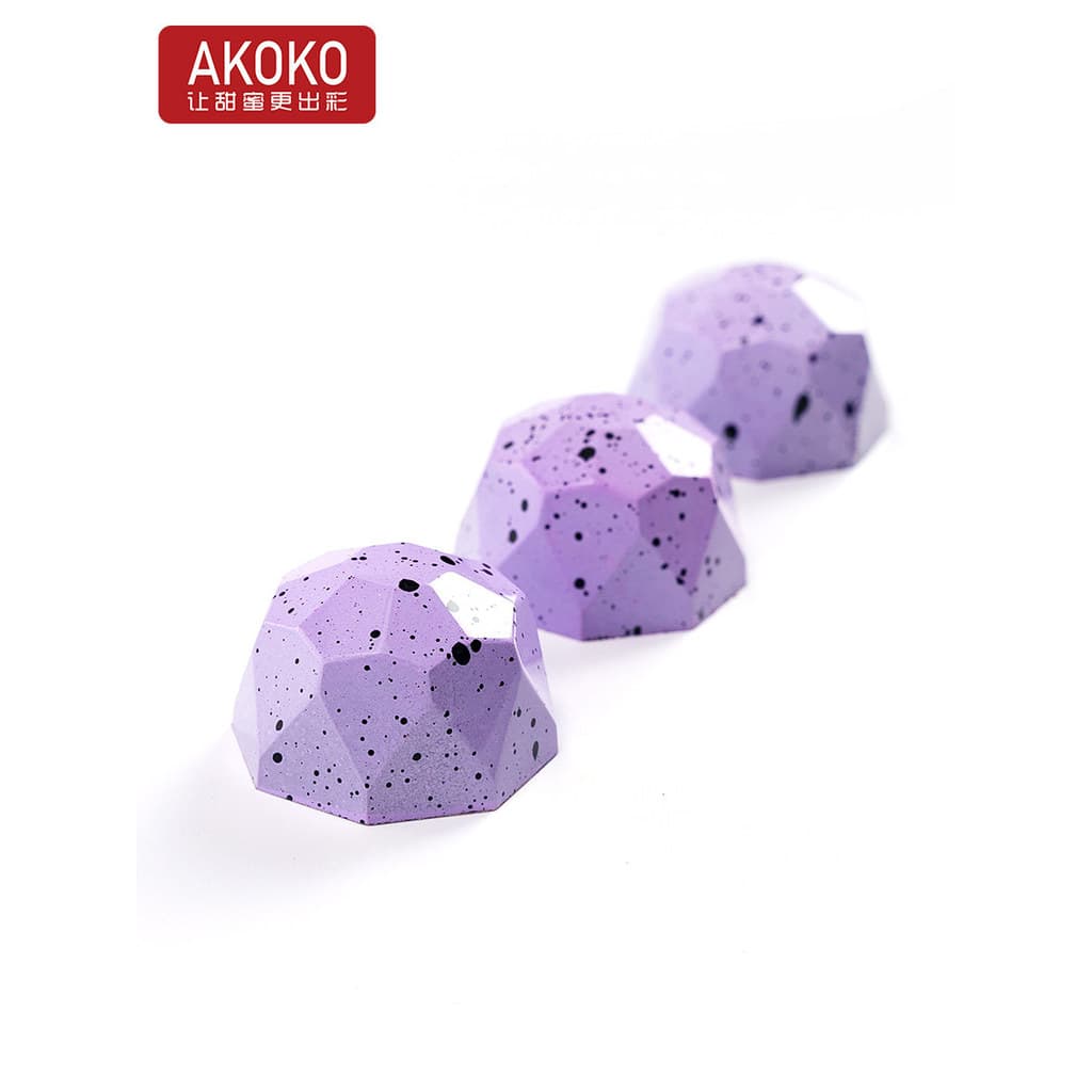AKOKO 32 diamante octogonal molde de chocolate tridimensional Material PC francês artesanal molde de cozimento de chocol