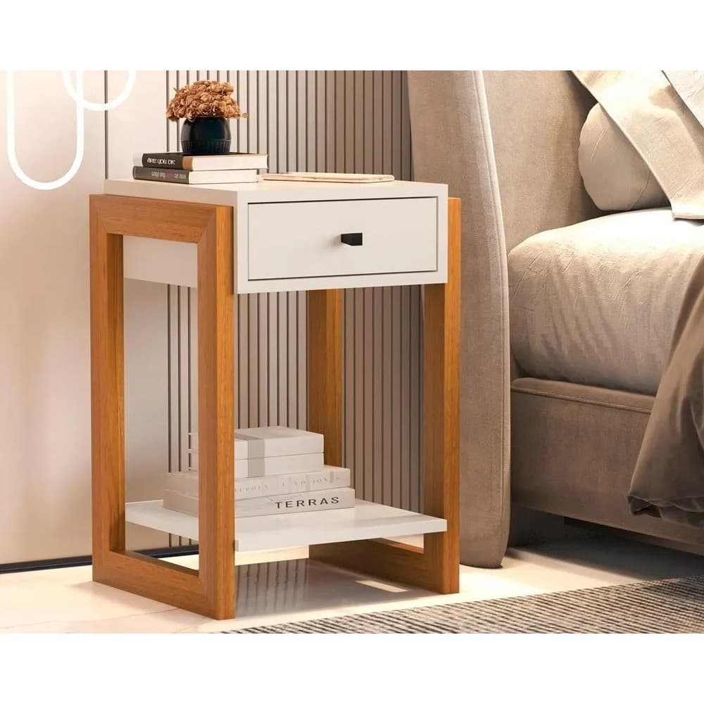 Mesa Cabeceira 1 Gaveta Compacta 62cm