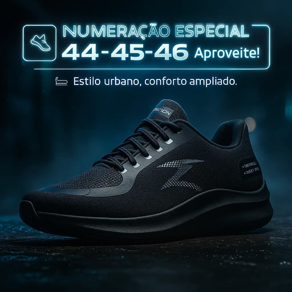 Tênis Masculino Casual 44 - 45 - 46 Confortável e Leve - Ideal Para o Dia a Dia