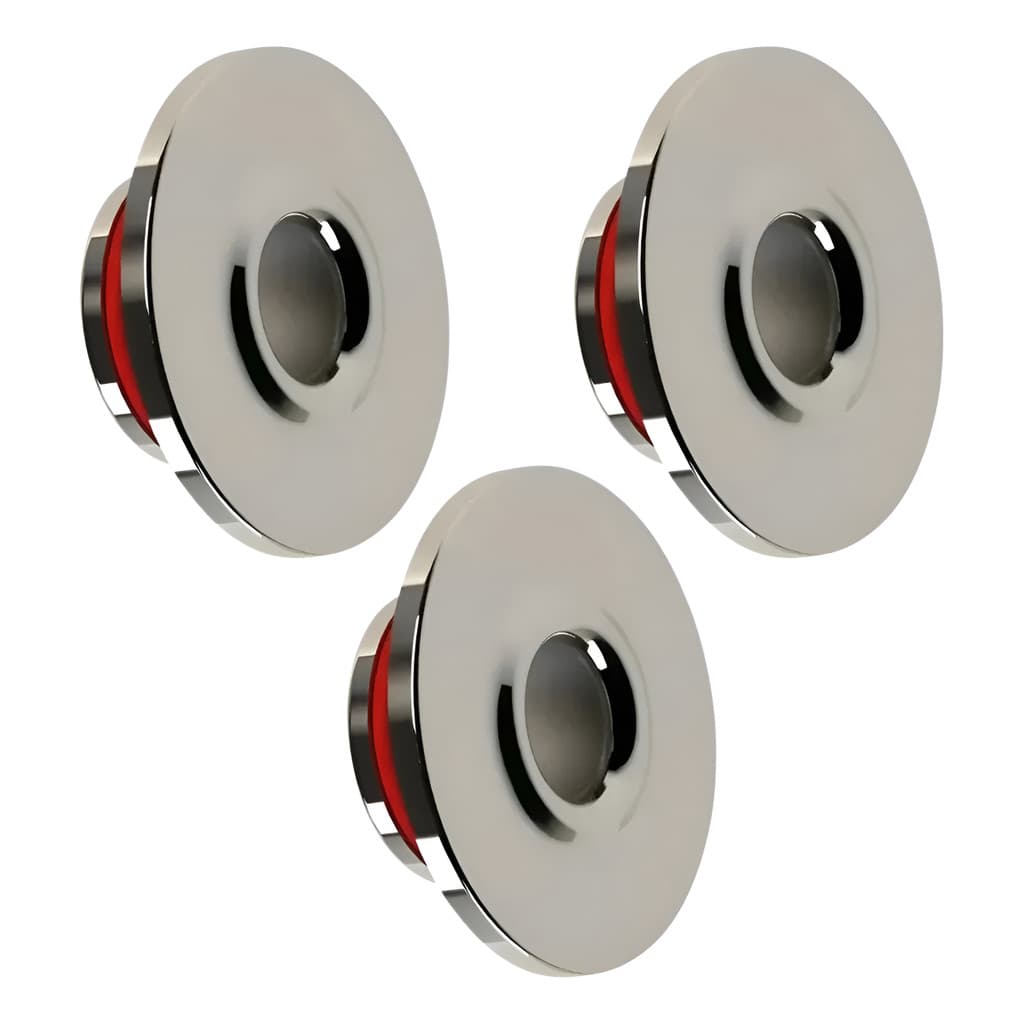 3 Dispositivos Retorno Fixo Redondo 50mm Inox 316 Tholz
