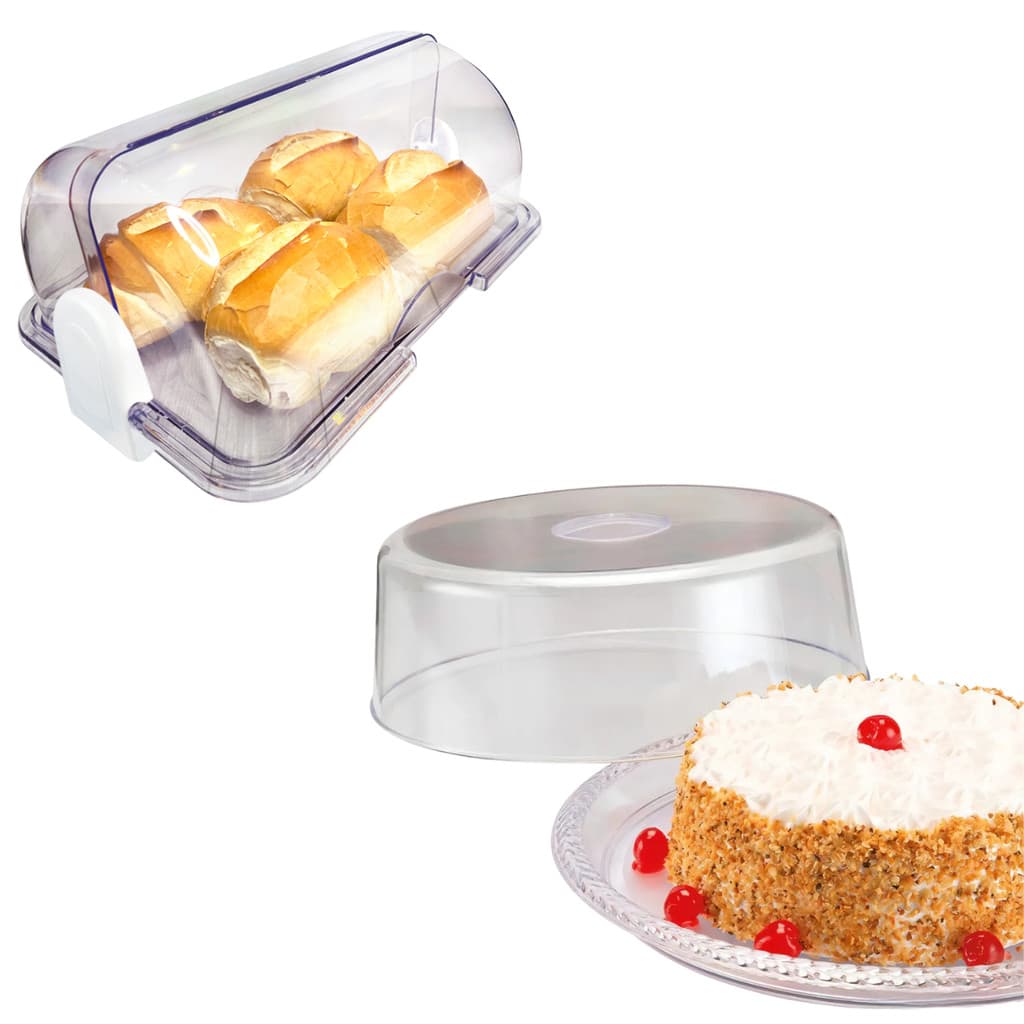 PORTA PAO E PORTA BOLO CRISTAL