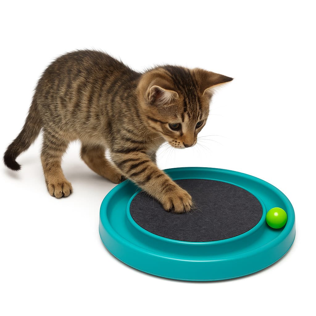 Arranhador Interativo Redondo Para Gato Cat Relax Com Bolinha Miau
