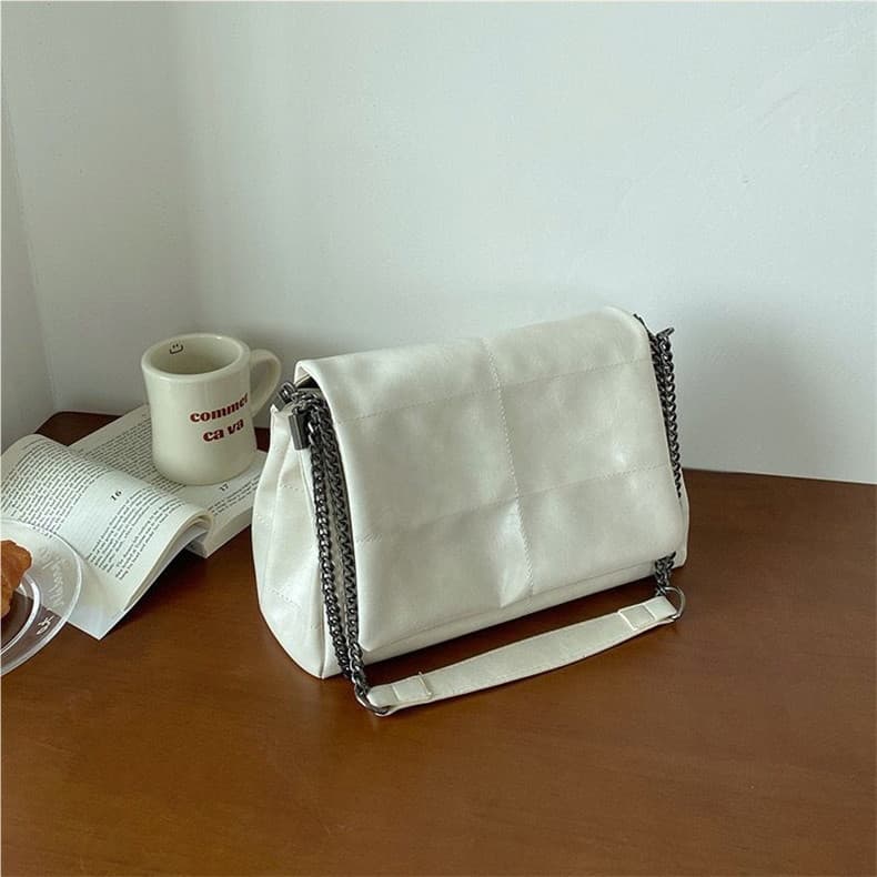 CHENXIAOHONG Bolsa Feminina PU – Ombro em Corrente, Bolsa Transversal, Alta Capacidade