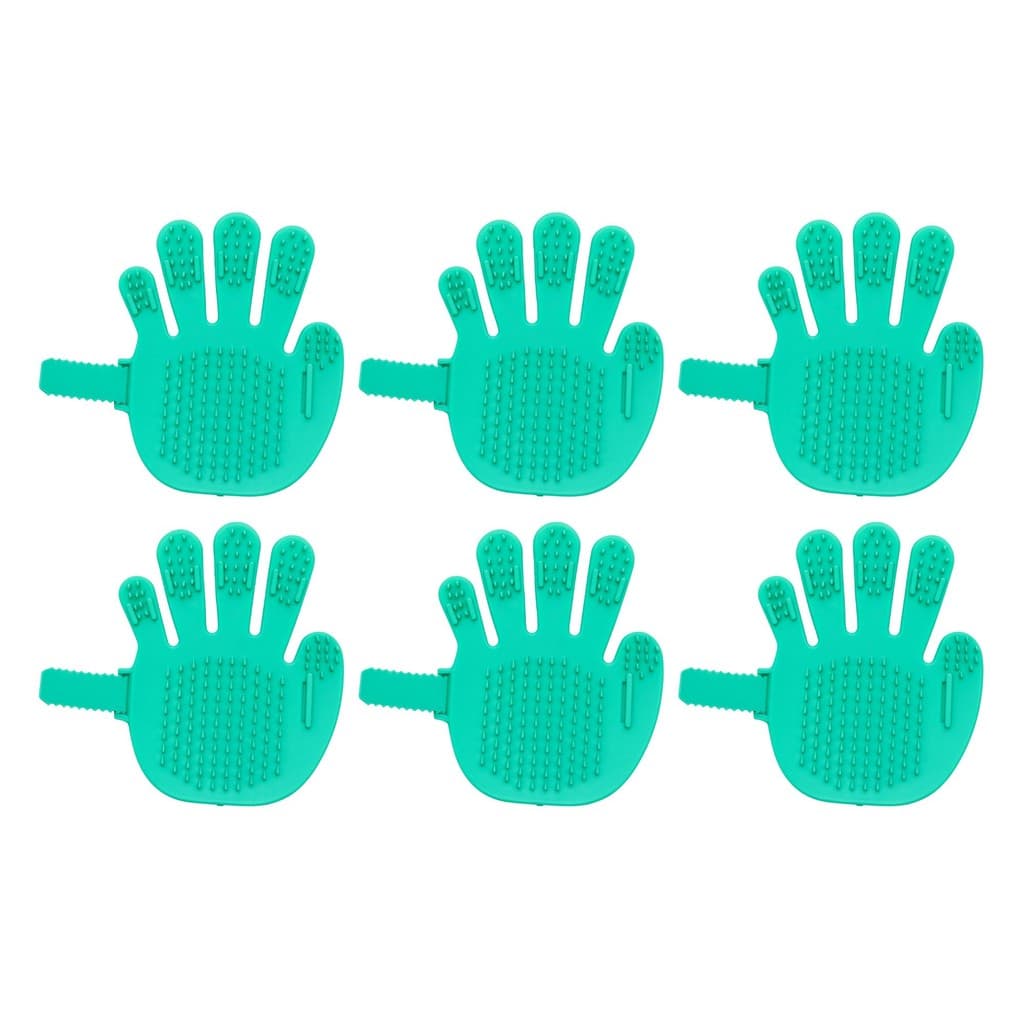 Kit 6 Luva Multiuso para Pet Verde Tifany 14x11,5cm Escova Removedora