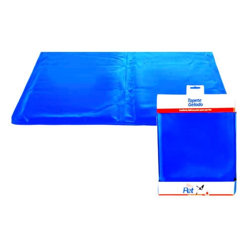 Tapete Pet Gelado Caminha Refrescante Cães Meu Pet Azul 50x90cm GG