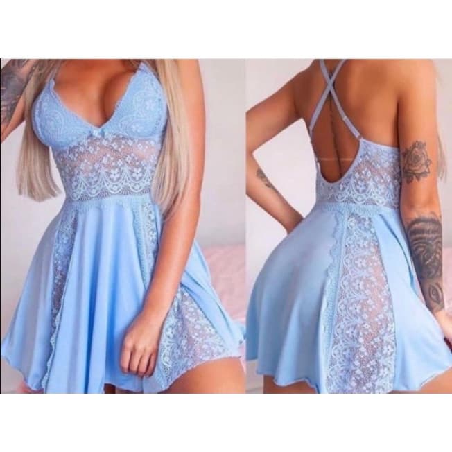 Camisola Bonita Sensual Rendada Sem bojo Em Microfibra Cruzado Nas Costas