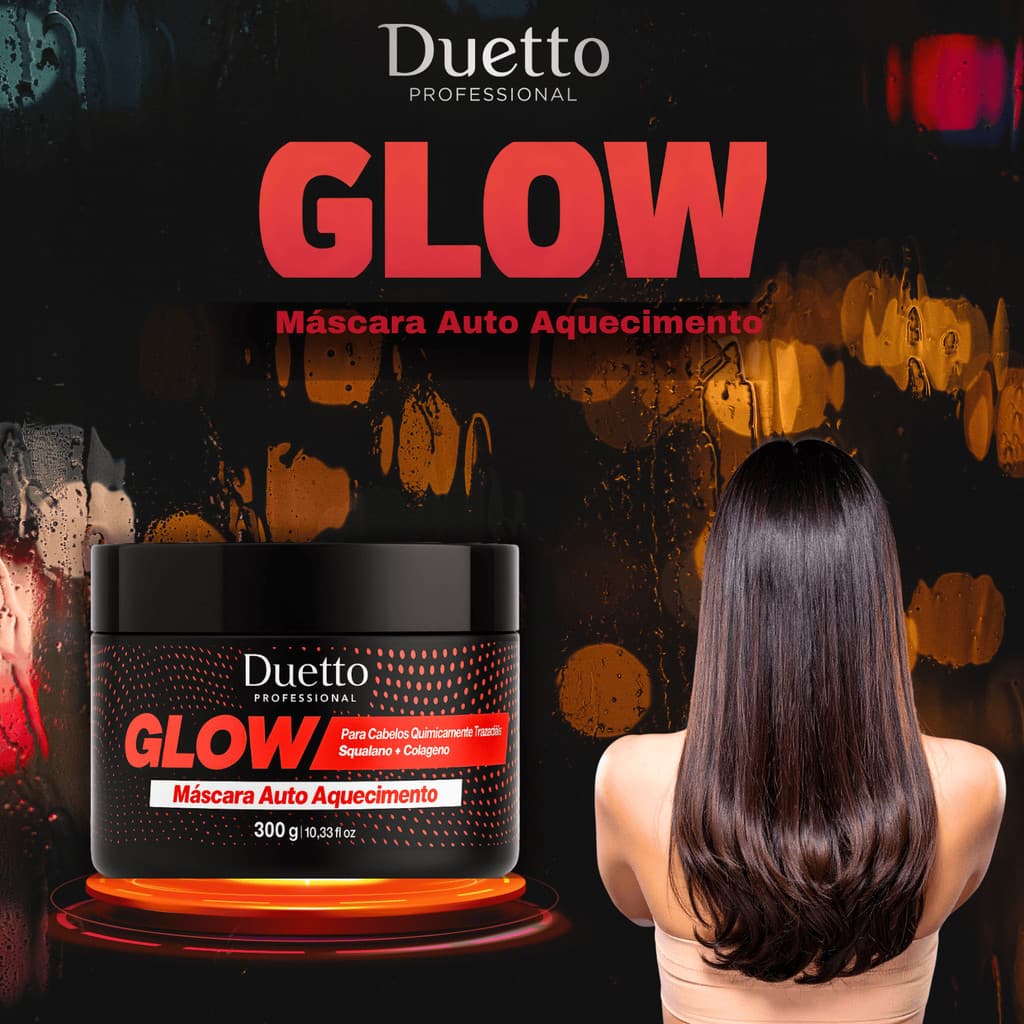 Máscara Glow Auto Aquecimento Duetto Professional