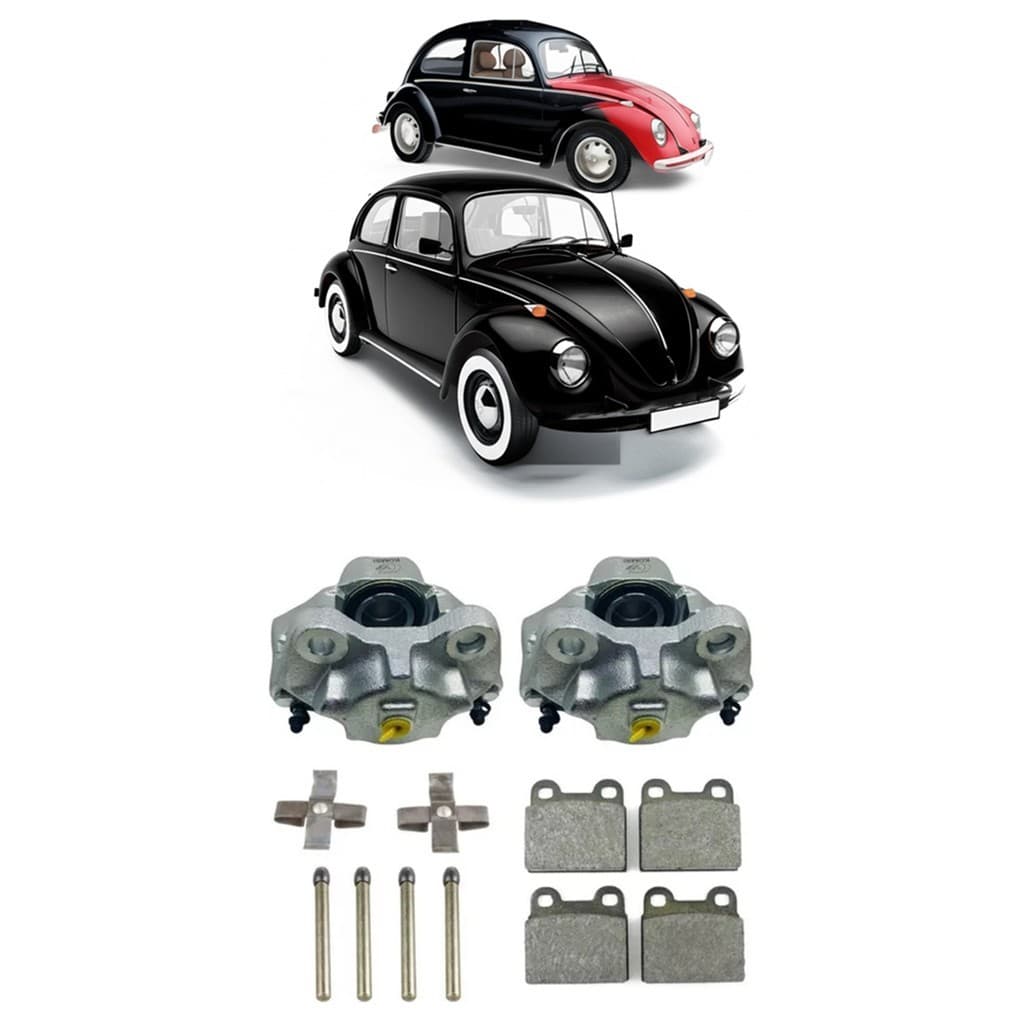 Par Pinça De Freio Diant. Fusca Com Pastilha E Travas Novo