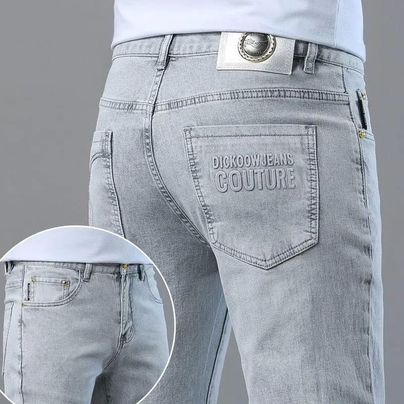 Hong Kong luz luxo Street Wear outono meados de cintura calças verão versão coreana estiramento Jeans primavera verão to