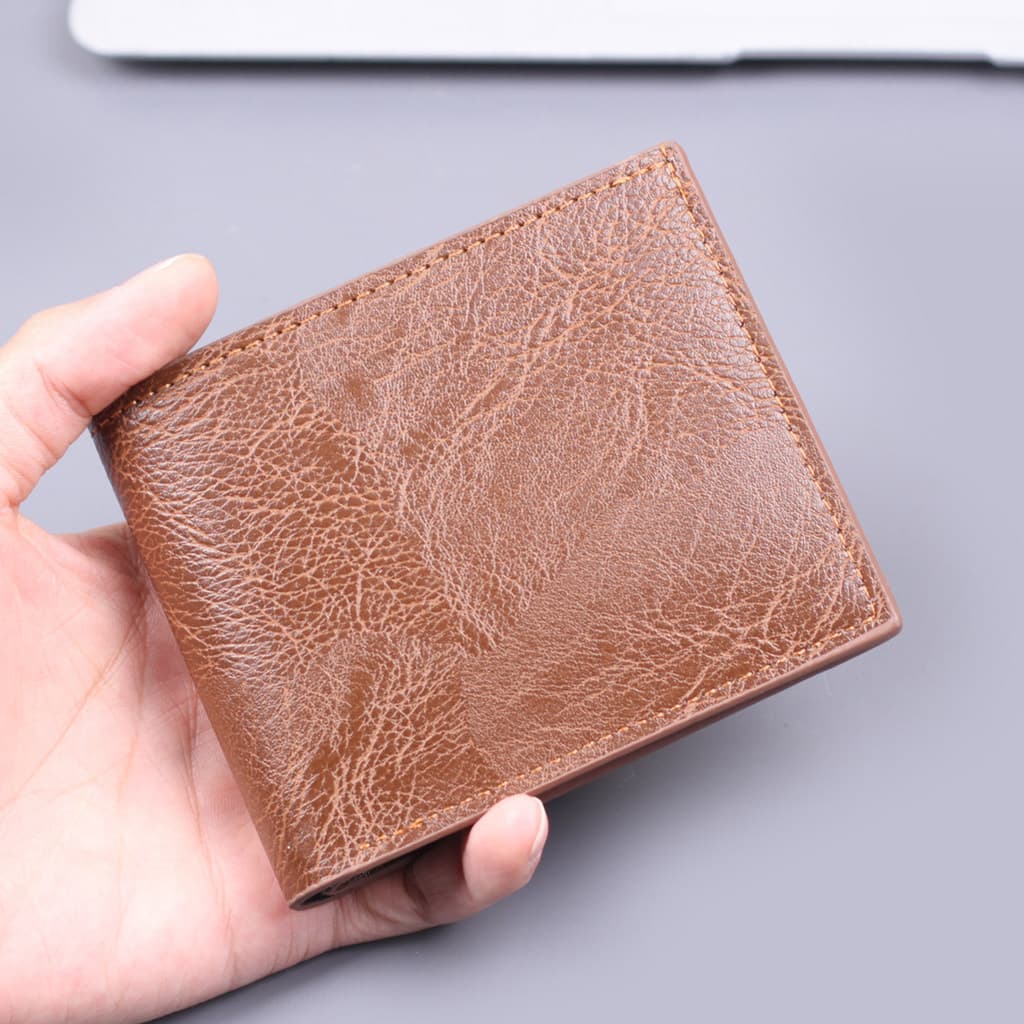 carteira masculina com ziper carteira masculina Carteira Horizontal masculina curta carteira Retro sem logotipo fábrica