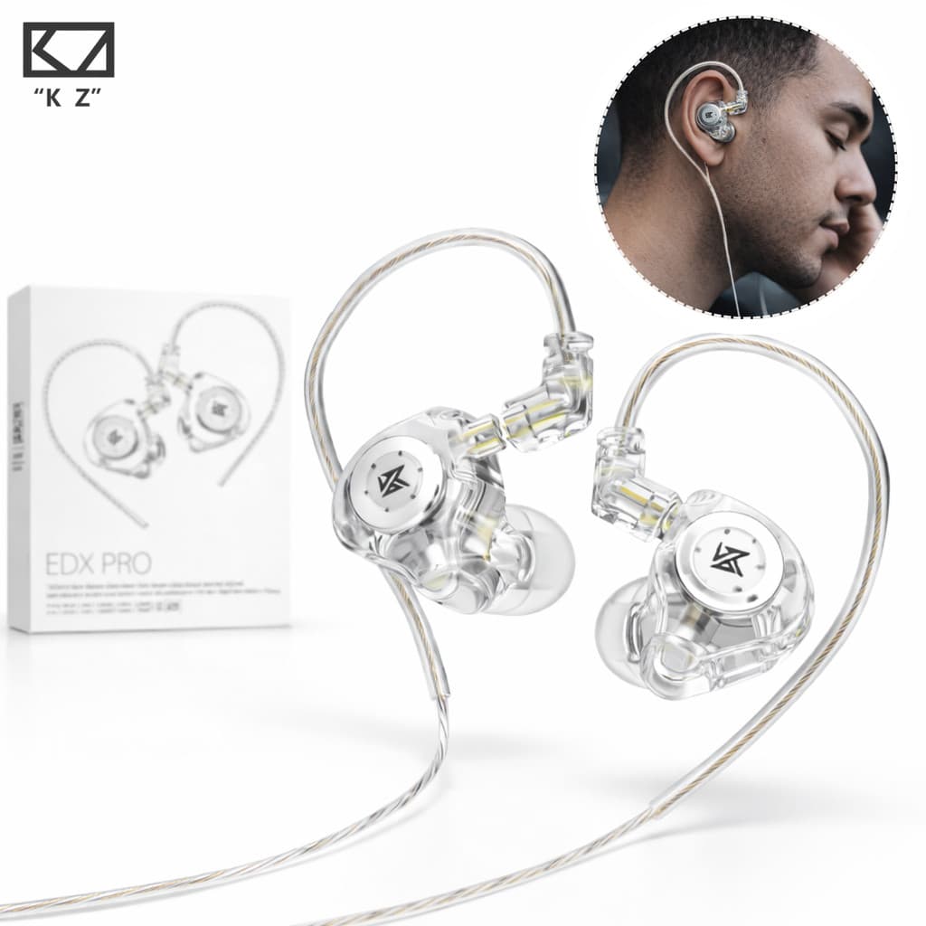 KZ EDX Pro Fone In-Ear Original Sem Microfone | Gamer e Retorno de Palco
