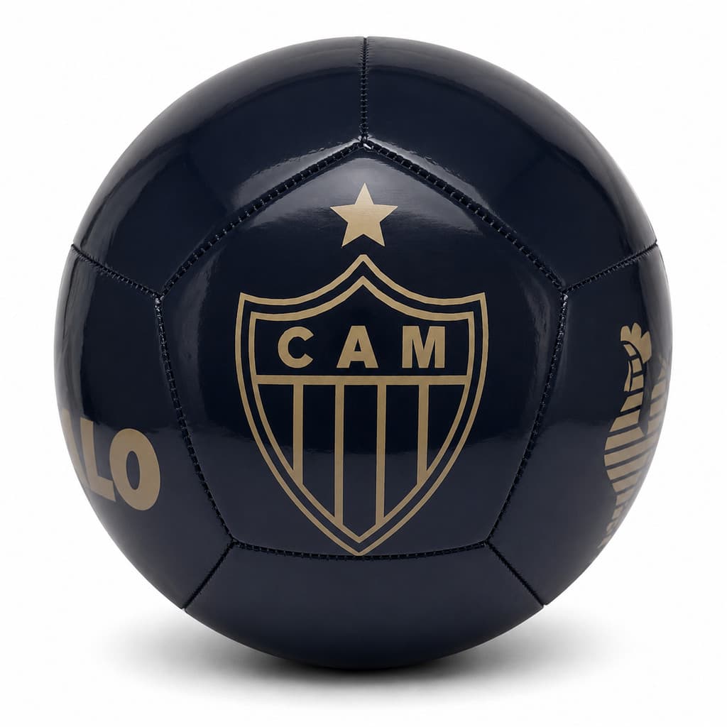 Bola Oficial Atlético Mineiro Preta e Dourado GALO-CPO-4