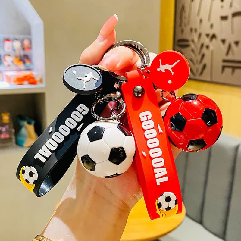 Chaveiro Criativo de Acrílico Simulado da Copa do Mundo de Futebol, Ornamento para Carro, Presente Pequeno para Feriados