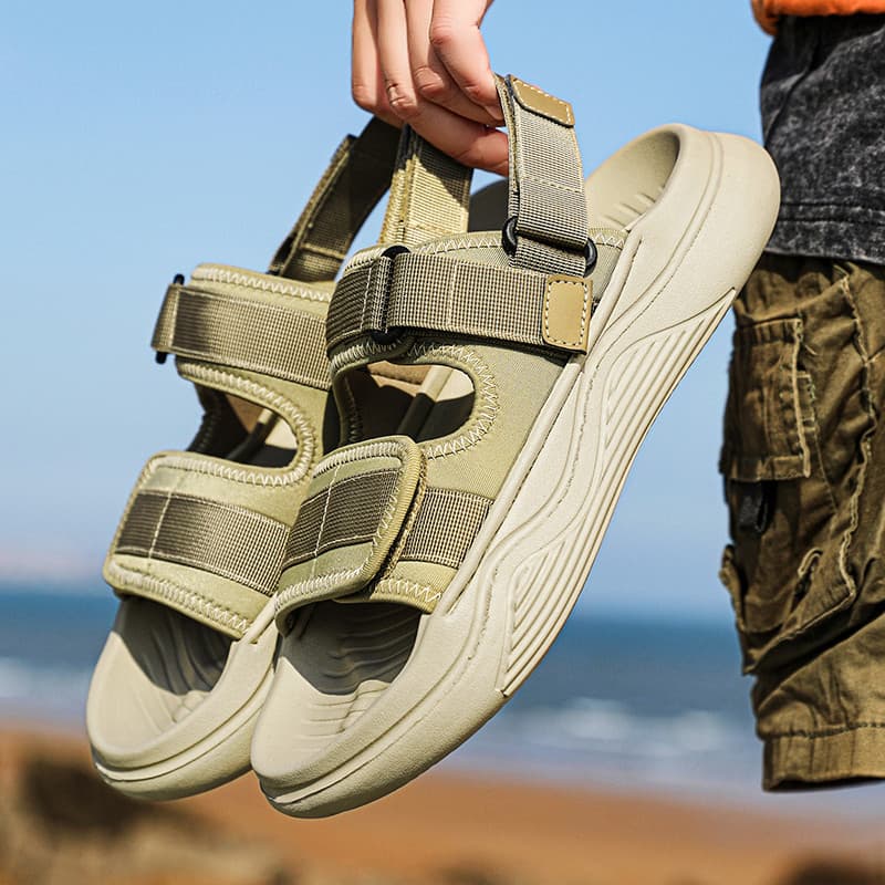 Sapatos de praia romanos de verão, uso externo, sola macia, adolescente, estudante, sapatos de duas peças, sandálias de