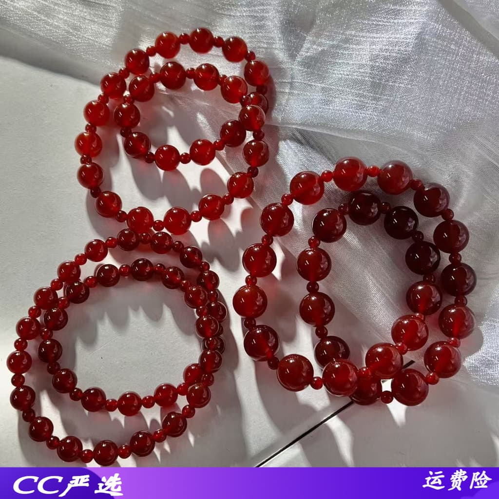 7A alta qualidade gelo transparente iluminação Natural cornalina ágata Multi-círculo pulseira fidelidade suporte Re-insp